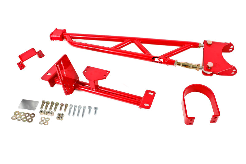 BMR 93-02 F-Body w/ DSL Torque Arm Tunnel Mount (For Stock Exhaust) - Red BMR Suspension Suspension Arms & Components