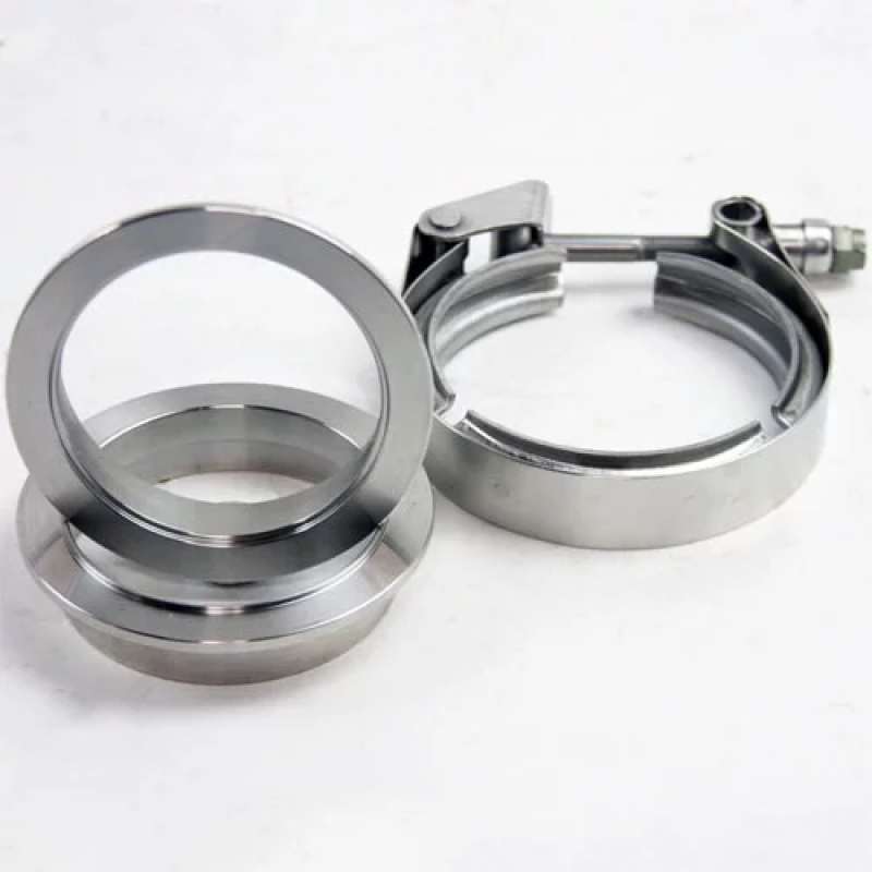 Granatelli 3.5in Mild Steel Mating Male to Female Flanges w/V-Band Clamp Granatelli Motor Sports Flanges
