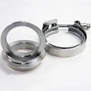 Granatelli 4.0in Mating Male to Female Flanges w/V-Band Clamp Granatelli Motor Sports Flanges