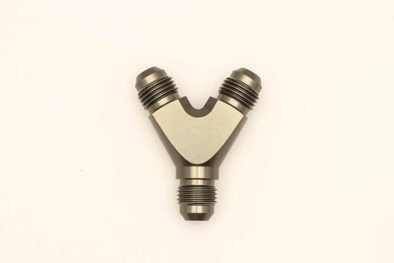 DeatschWerks 6AN Male Flare + 6AN Male Flare to 6AN Male Flare Y Block Fitting DeatschWerks Distribution Blocks