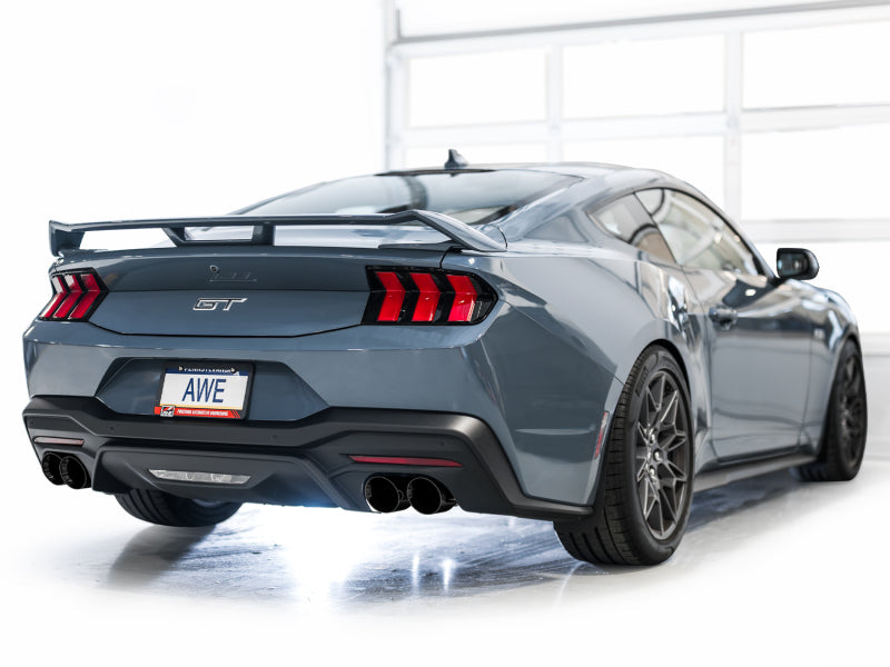 AWE 2024 Ford Mustang GT Fastback S650 RWD Track Edition Cat-Back Exhaust w/ Quad Diamond Black Tips AWE Tuning Catback