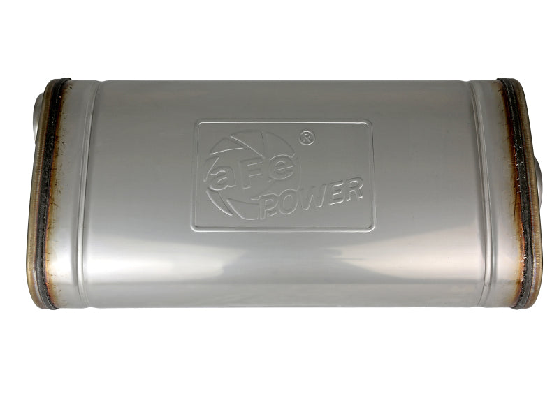 aFe MACH Force XP 304 Stainless Steel Muffler 2.5in Center/Offset 18in L x 9in W x 4in H aFe Muffler