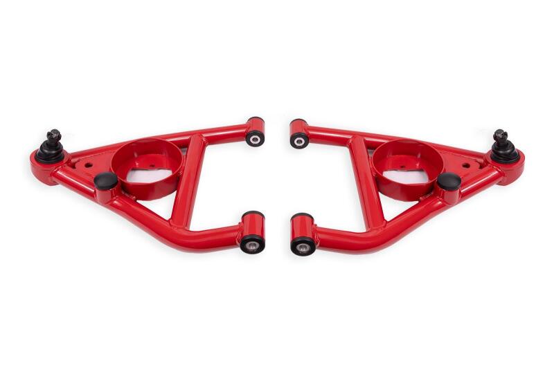 BMR 68-74 Chevrolet Nova w/ Bump Stops Lower A-Arms w/ STD. Ball Joint (Delrin) - Red BMR Suspension Control Arms