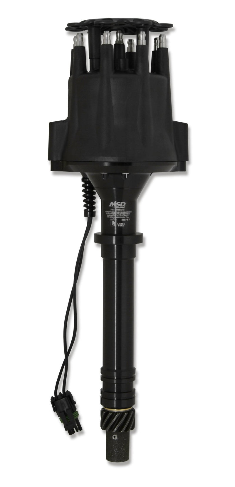 Chevy V8 Marine Certified Distributor-Black MSD Autoparts