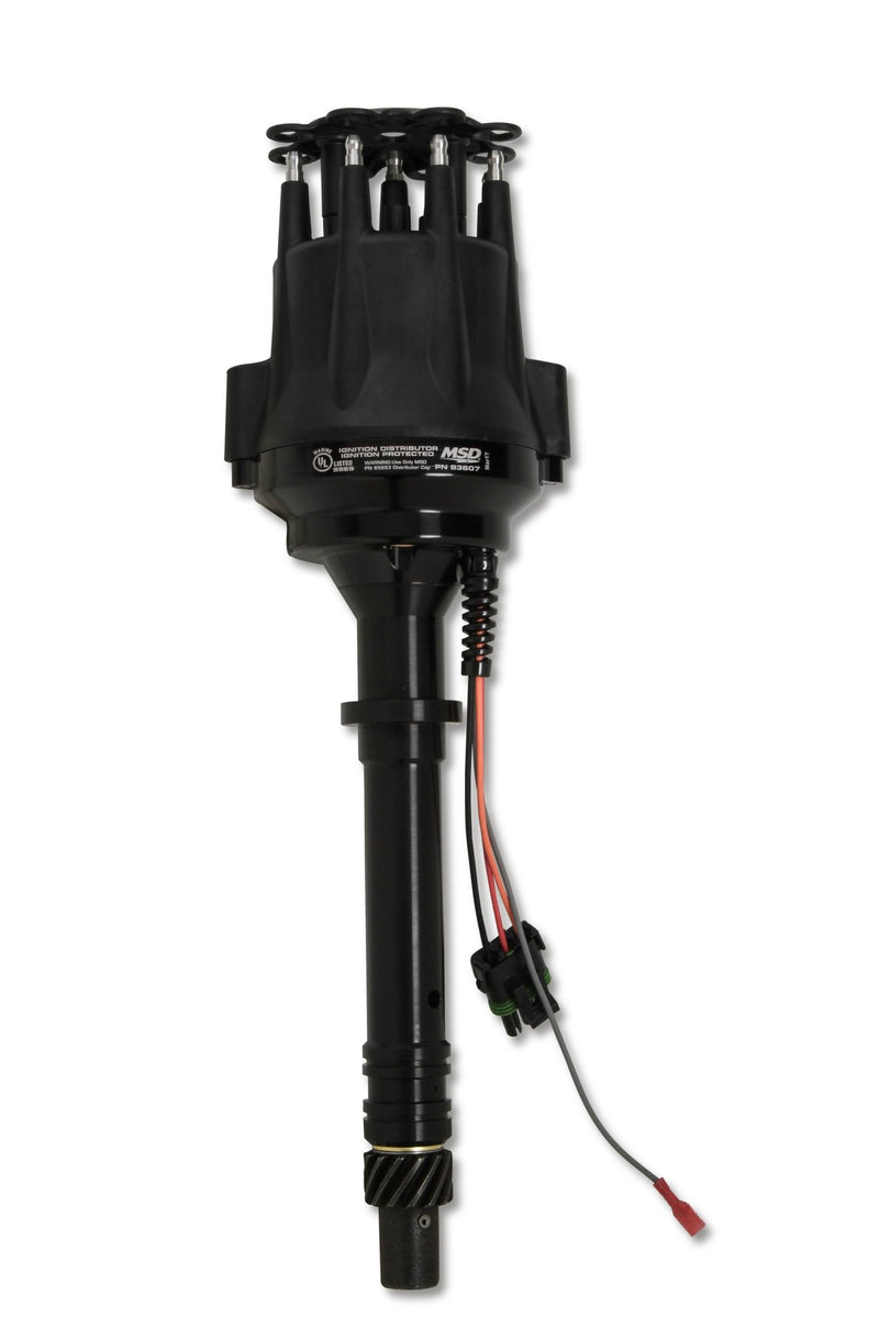 Chevy V8 Marine Ready-to-Run Distributor- Black MSD Autoparts