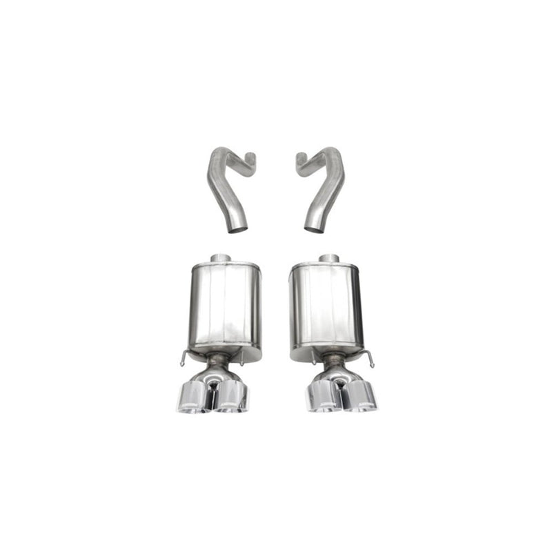Corsa 06-13 Chevy Corvette C6 Z06 7.0L / 09-13 ZR1 6.2L Polished AxleBack Exhaust w/4.5in Twin Tips 21077 S-CORSA EXHAUST