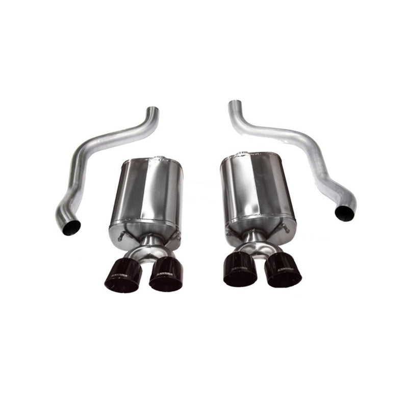Corsa 09-13 Chevrolet Corvette C6 6.2L V8 Black Sport Axle-Back Exhaust 14108BLK S-CORSA EXHAUST