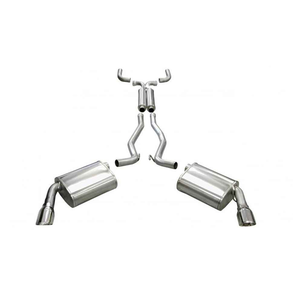 Corsa Camaro Cat-Back Exhaust for 10-14 Chevrolet Camaro SS 6.2L V8 Auto Polished Sport + XO Exhaust 14952