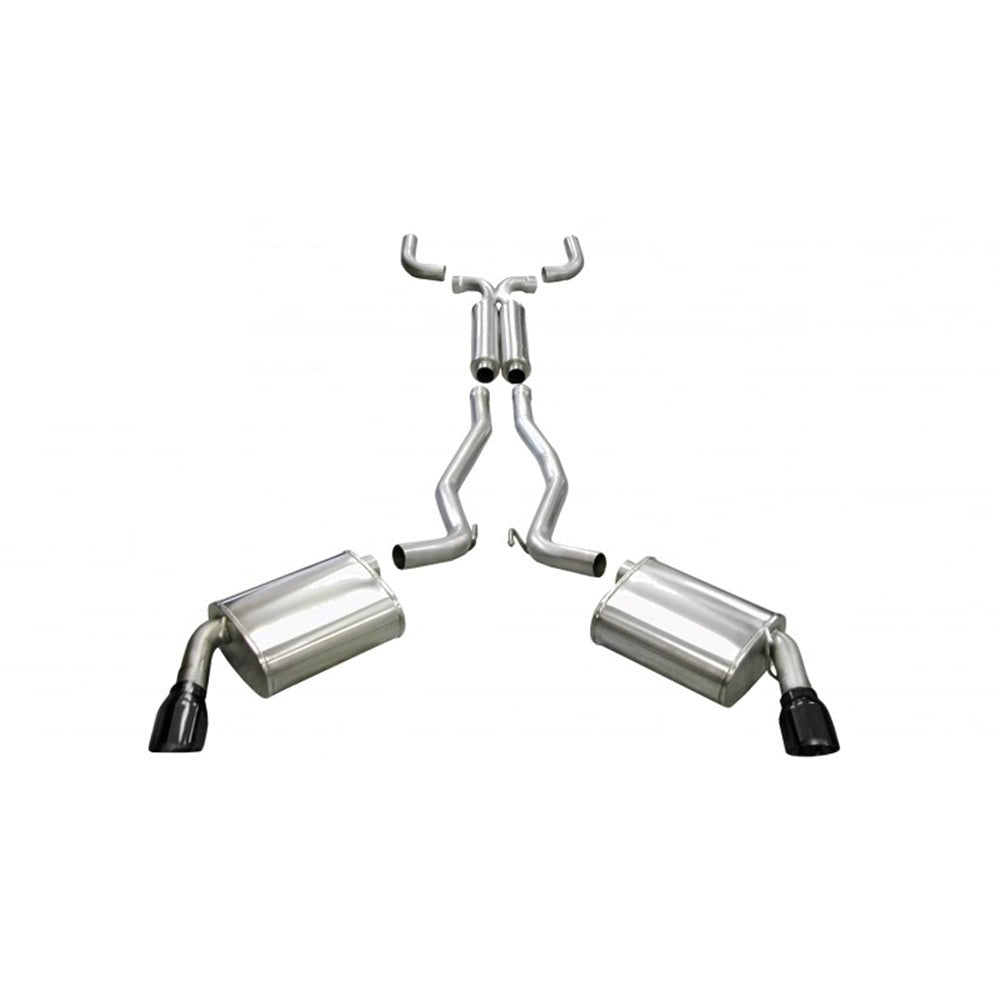 Corsa 10-14 Chevrolet Camaro Sport Exhaust Coupe SS 6.2L V8 Auto Black Sport Cat-Back + XO Exhaust 14952BLK S-CORSA EXHAUST
