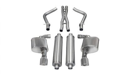 Corsa 12-13 Dodge Charger SRT-8 6.4L V8 Polished Xtreme Cat-Back Exhaust 14464 CHARGER