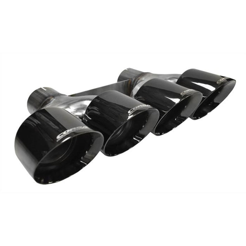 Corsa 15-15 Chevrolet Corvette 6.2L V8 Quad 45in Polished Black Pro-Series Tip Kit 14062BLK S-CORSA EXHAUST