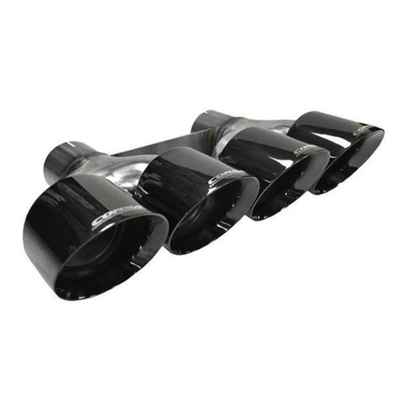 Corsa 2014-2019 Chevrolet Corvette Quad 4.5in Black PVD Pro-Series Tip Kit (For Corsa Exhaust Only) 14778BLK S-CORSA EXHAUST