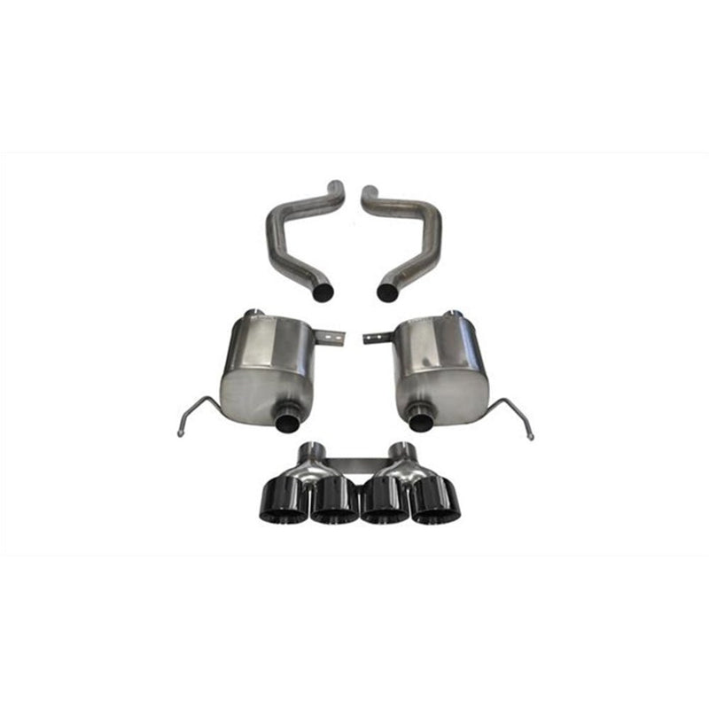 Corsa 2015 Chevy Corvette Z06 2.75in Axle Back Exhaust Black Dual Rear Exit Quad 4.5in Tip (Sport) 14768BLK S-CORSA EXHAUST