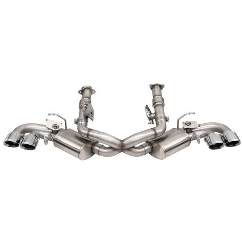 Corsa C8 Corvette Cat-Back Exhaust 2020 3in Valved with 4.5in Quad Tips - Fits Factory Perf Exhaust w/ AFM 21100 C8 CORVETTE