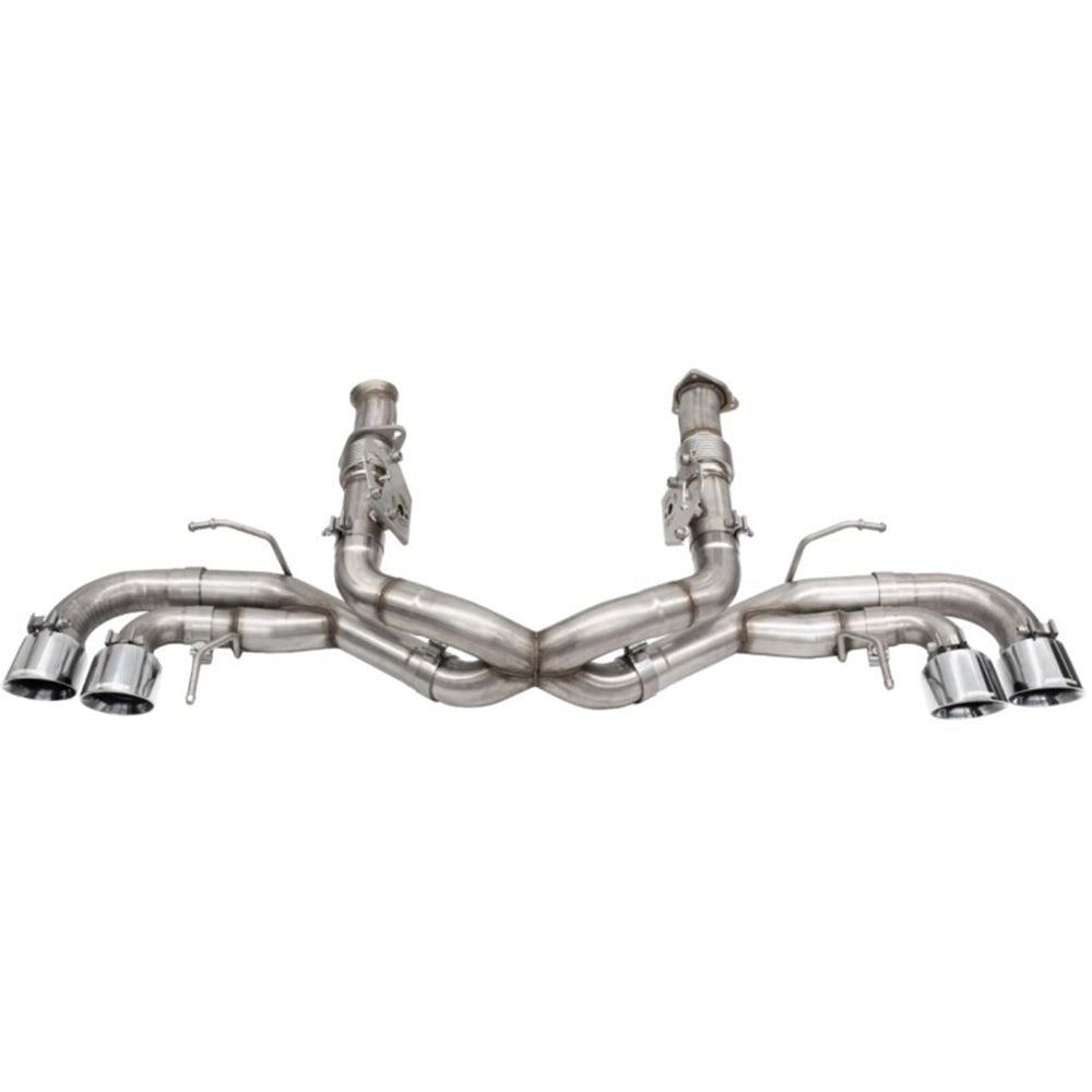 Corsa 2020 Corvette Cat-Back Exhaust C8 3in Xtreme Cat-Back Exhaust 4.5in Pol Quad Tips - Deletes stock AFM Valve 21104 C8 CORVETTE