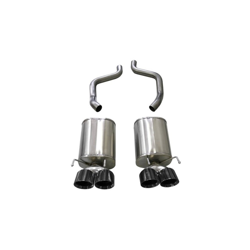 Corsa Black Xtreme Axle-Back Exhaust w/Dual Black 3.5in Tips 09-13 Chevrolet Corvette C6 6.2L V8 14470BLK CAT-BACK