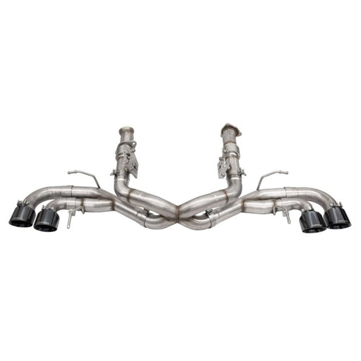 Corsa Corvette C8 Exhaust 2020 3in Xtreme Cat-Back with 4.5in Black Quad Tips and Stock AFM Valve - Model 21102BLK C8 CORVETTE