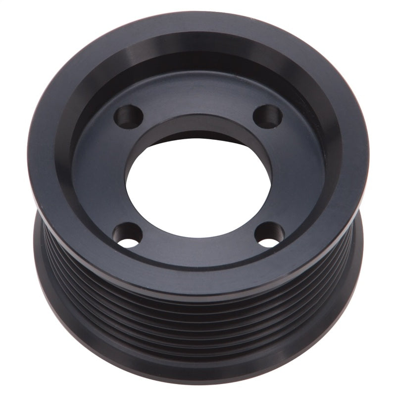 Edelbrock Pulley SC E_Force 2 75In 8 Rib Black Edelbrock Supercharger Pulleys