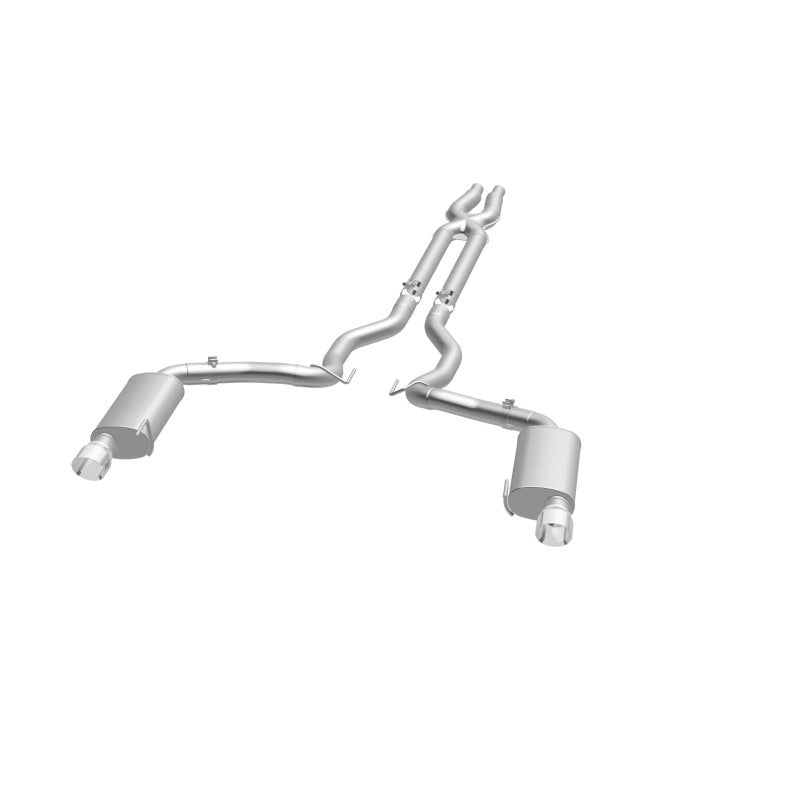 MagnaFlow Cat Back, SS, 3in, Street, Dual Split Polished 4.5in Tips 2015 Ford Mustang GT V8 5.0L Magnaflow Catback