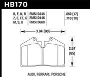 Hawk 1999 Ferrari F355 Front ER-1 Brake Pads Hawk Performance Brake Pads - Racing
