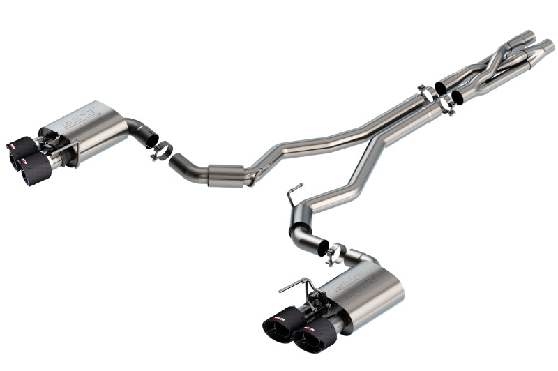 Borla 2020 Ford GT500 5.2L AT 3in ATAK CatBack Exhaust w/ Carbon Fiber Tips Borla Catback