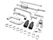 AWE 0FG 21+ Ford F150 Dual Split Rear Cat-Back Exhaust- 5in Diamond Black Tips AWE Tuning EXHAUST-Catback