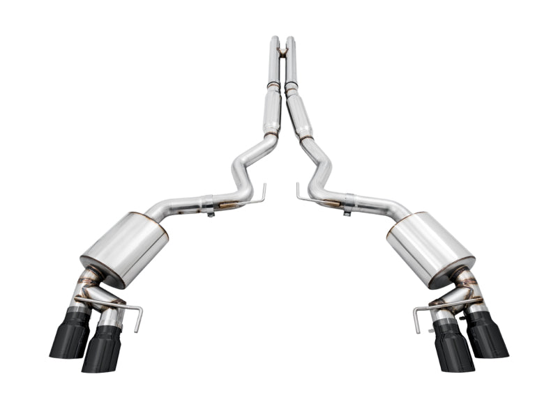 AWE Tuning 2018+ Ford Mustang GT (S550) Cat-Back Exhaust - Touring Edition (Quad Diamond Black Tips) AWE Tuning Catback