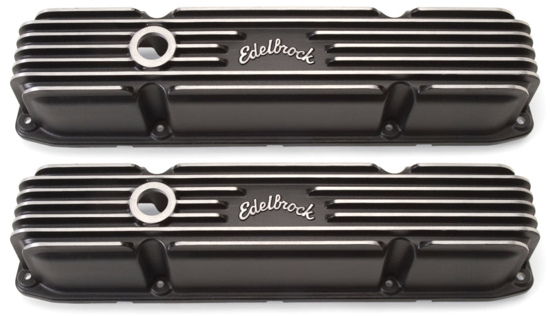 Edelbrock Valve Cover Classic Series Chrysler 383/440 CI V8 Black Edelbrock Valve Covers