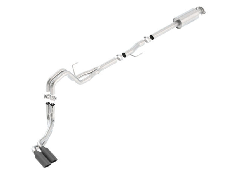 Borla 15-16 Ford F-150 3.5L EcoBoost Ext. Cab Std. Bed Black Chrome CB Exhaust ATAK Truck Side Exit Borla Catback