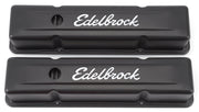 Edelbrock Valve Cover Signature Series Chevrolet 1959-1986 262-400 CI V8 Tall Black Edelbrock Valve Covers