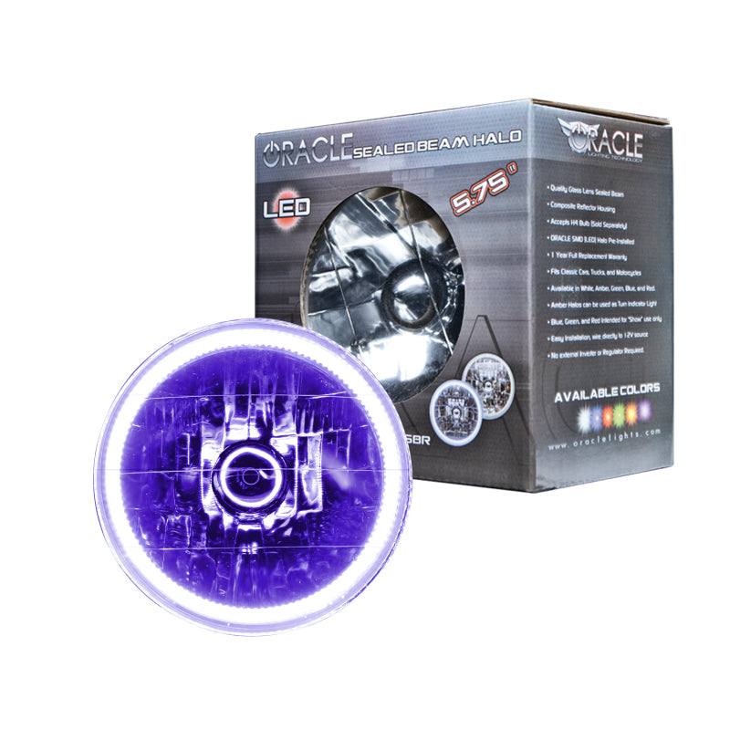 Oracle Pre-Installed Lights 5.75 IN. Sealed Beam - UV/Purple Halo ORACLE Lighting Headlights