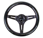 NRG Classic Wood Grain Steering Wheel (310mm) Black Sparkle w/Blk 3-Spoke Center NRG Steering Wheels