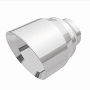 MagnaFlow Tip Stainless Double Wall Round Single Outlet Polished 4.5in DIA 2.5in Inlet 5.75in Length Magnaflow Tips