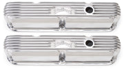 Edelbrock Valve Cover Classic Series Chrysler La 318-340-360 CI V8 Polshed Edelbrock Valve Covers