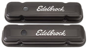 Edelbrock Valve Cover Signature Series Pontiac 1962-1979 301-455 CI V8 Low Black Edelbrock Valve Covers