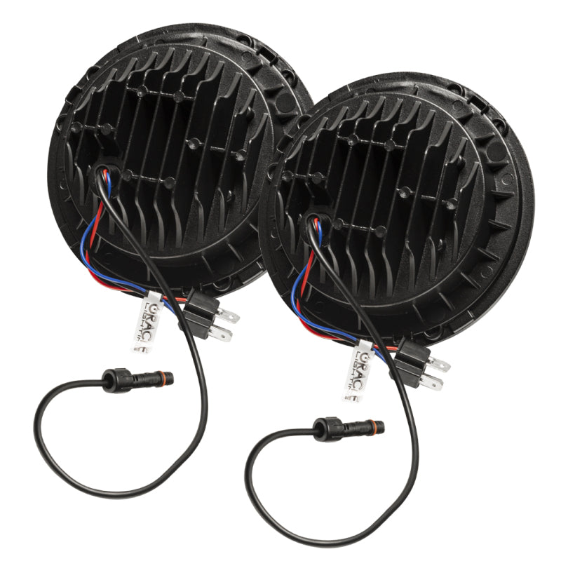 Oracle 7in High Powered LED Headlights - Black Bezel - Dynamic - Dynamic ORACLE Lighting Headlights