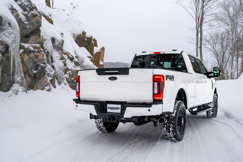 MBRP 2017+ Ford F-250/350 Crew Cab 6.2L/7.3L Cat Back Single Side Black Finish MBRP Catback