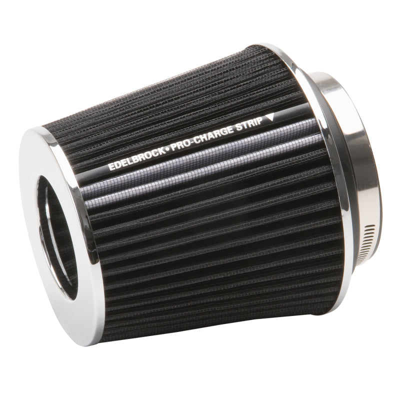 Edelbrock Air Filter Pro-Flo Series Conical 6 7In Tall Black/Chrome Edelbrock Air Filters - Universal Fit