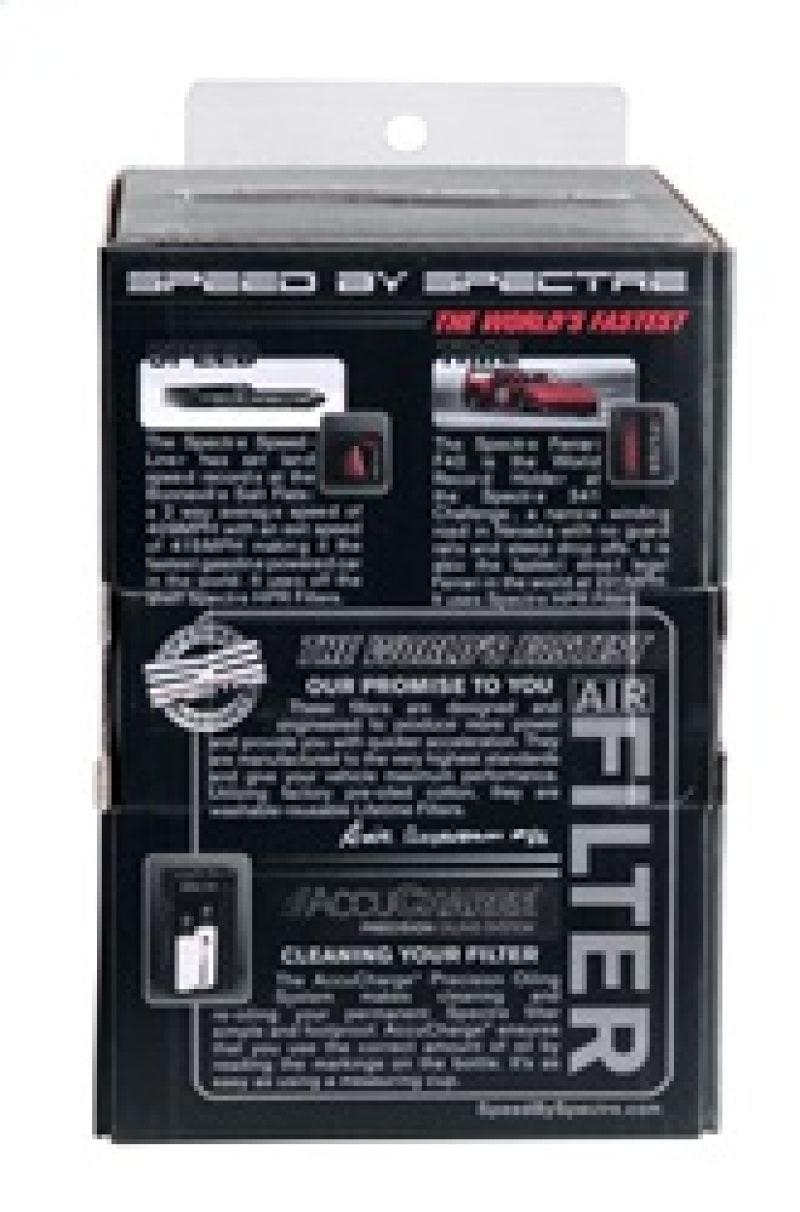 Spectre Adjustable Conical Air Filter 2-1/2in. Tall (Fits 3in. / 3-1/2in. / 4in. Tubes) - Black Spectre Air Filters - Universal Fit
