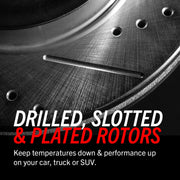 Power Stop 97-03 Ford F-150 Front Evolution Drilled & Slotted Rotors - Pair PowerStop Brake Rotors - Slot & Drilled