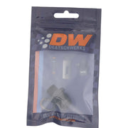 DeatschWerks 8AN Male Flare to M14 X 1.5 Male Metric Adapter (Incl Washer) - Anodized Matte Black DeatschWerks Fittings