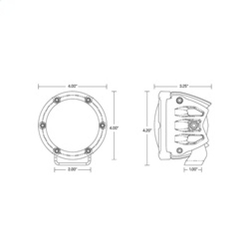 Rigid Industries 360-Series 4in Fog w/ Amber PRO Lens - White (Pair) Rigid Industries Light Bars & Cubes