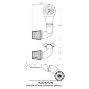 Spectre Plenum Kit Low w/Driver Side 45/90 Degree Tube Spectre Intake Manifold Plenum