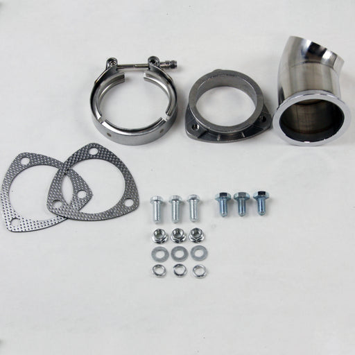 Granatelli 3.0in 304SS Turn Down w/V-Band & Gaskets Granatelli Motor Sports Exhaust Adapters