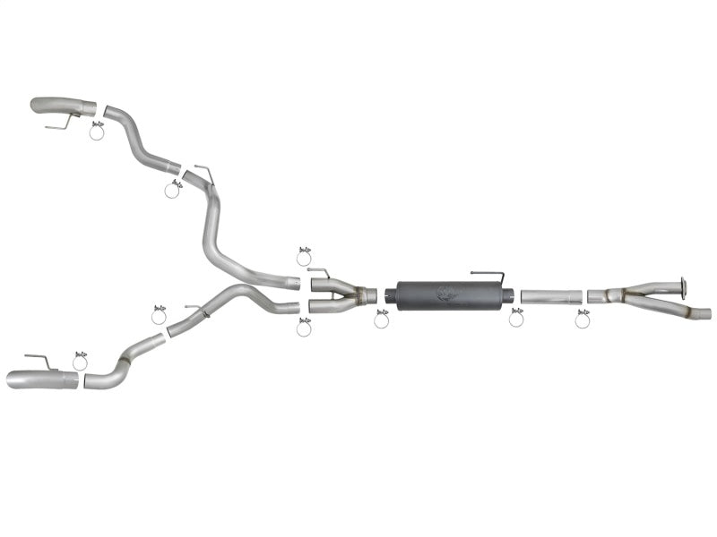 aFe MACH Force-Xp Cat-Back Exhaust w/Dual Hi-Tuck Tips 17-18 Ford F-150 Raptor V6-3.5L (tt) aFe Catback
