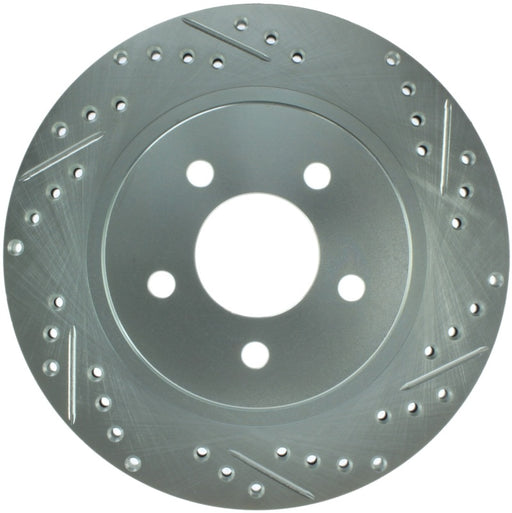 StopTech Select Sport 05-10 Ford Mustang GT Slotted and Drilled Rear Left Rotor Stoptech Brake Rotors - Slot & Drilled