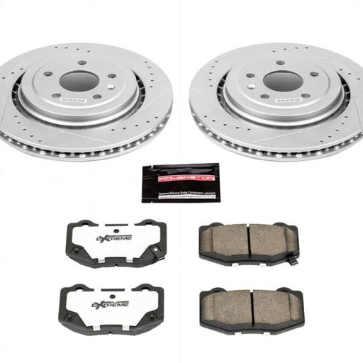 Power Stop 14-19 Chevrolet Corvette Rear Z26 Street Warrior Brake Kit PowerStop Brake Kits - Performance D&S