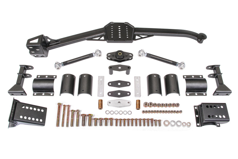 BMR 82-92 3rd Gen F-Body Body Mount Watts Link Rod Ends - Black Hammertone BMR Suspension Diff Braces