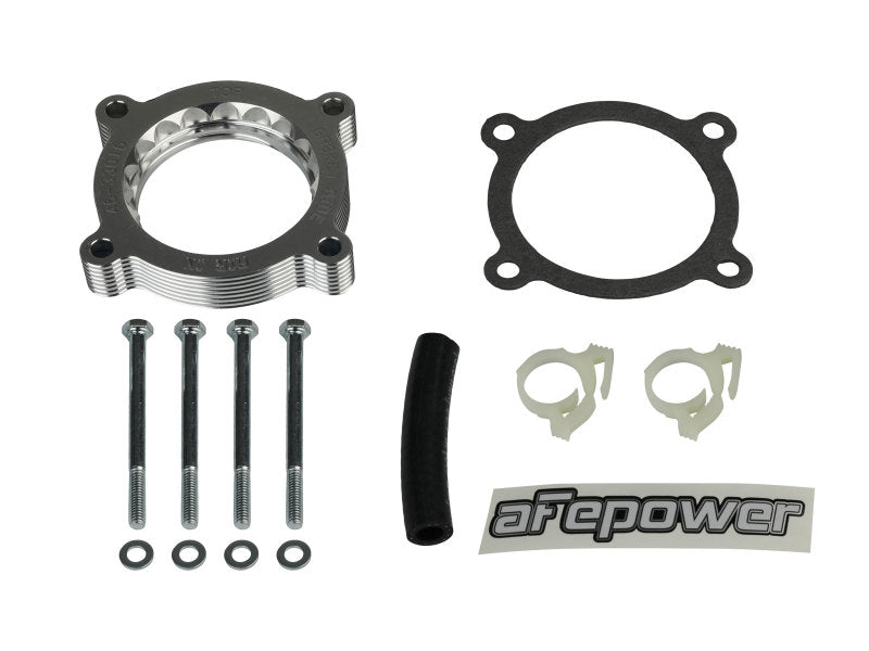 aFe 11-14 Ford Mustang/ 11-14 Ford F-150 V6 3.7L Silver Bullet Throttle Body Spacer - Silver aFe Throttle Body Spacers