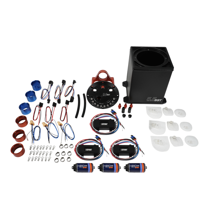 DeatschWerks 5.5L Staged Surge Tank w/ 3 DW810 Brushless Fuel Pumps DeatschWerks Surge Tanks